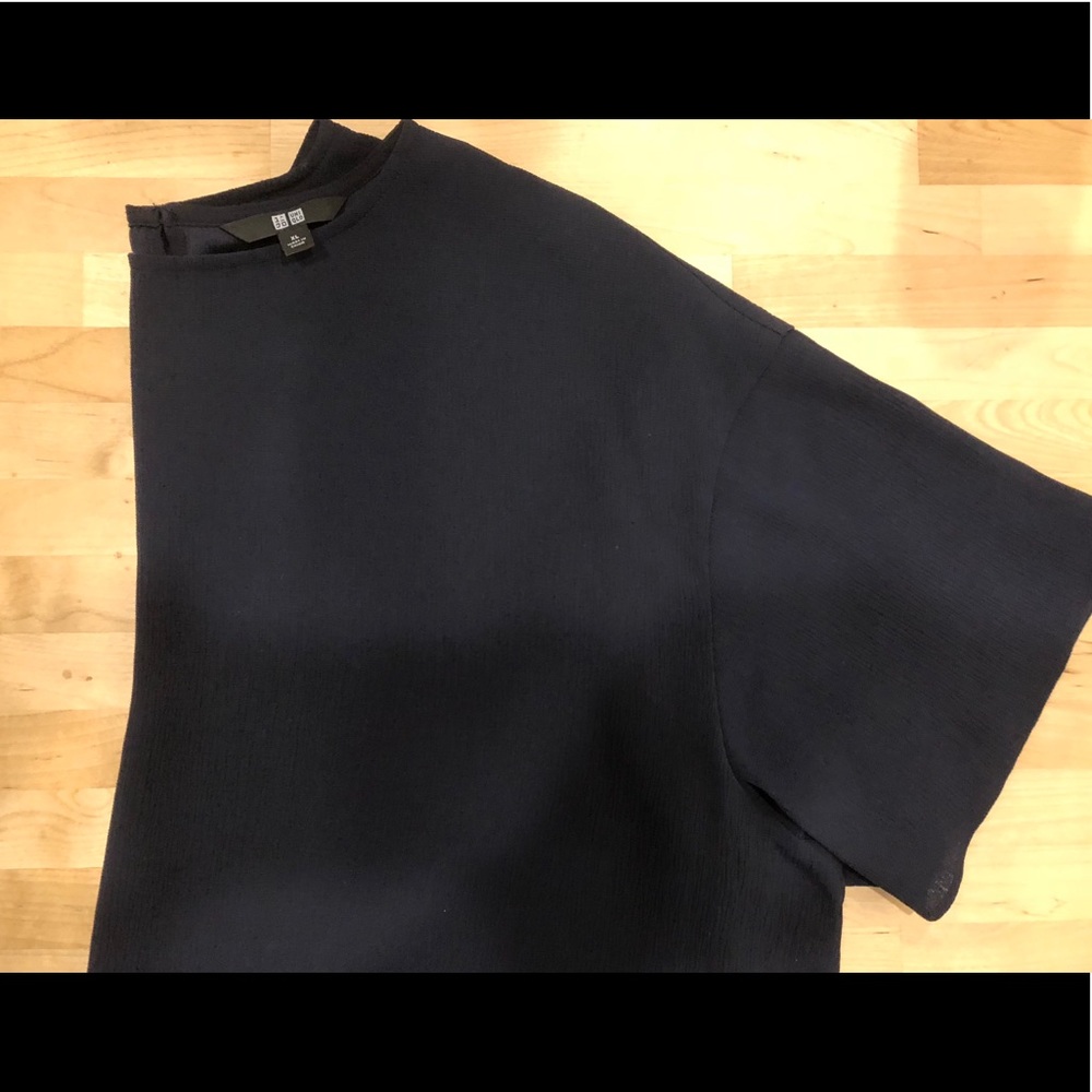 Uniqlo Navy Crepe Blouse